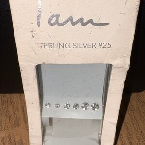 I Am Sterling Silver 925 Earrings with Clear Stones
